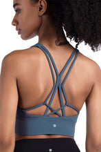 Load image into Gallery viewer, Strappy Sports Bras for Women Crisscross Back Light Support Yoga Bra with Removable Cups Seamless Seamless Comfortable Casual Bra
