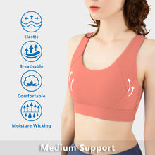 Load image into Gallery viewer, Sport Bra for Women Medium Support  Workout Running Sports Bra Crisscross Back  Yoga Bra with Removable Cups
