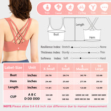 Load image into Gallery viewer, Sport Bra for Women Medium Support  Workout Running Sports Bra Crisscross Back  Yoga Bra with Removable Cups
