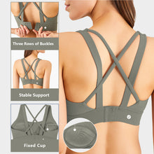 Load image into Gallery viewer, Sports Bras for Women High Support Running Bras Sexy Strappy Cross Back Fixed Pads Bras Gym Yoga Bra
