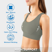 Load image into Gallery viewer, Sports Bras for Women High Support Running Bras Sexy Strappy Cross Back Fixed Pads Bras Gym Yoga Bra
