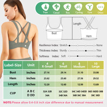 Load image into Gallery viewer, Sports Bras for Women High Support Running Bras Sexy Strappy Cross Back Fixed Pads Bras Gym Yoga Bra
