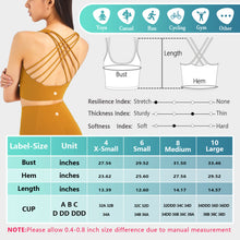 Load image into Gallery viewer, Sports Bra for Women High Support Padded Strappy Running Bras Criss-Cross Back Supportive Workout Tops
